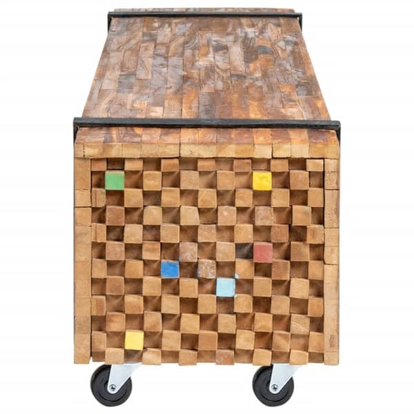 Tv-bänk 110x30x32,5 cm massiv teak