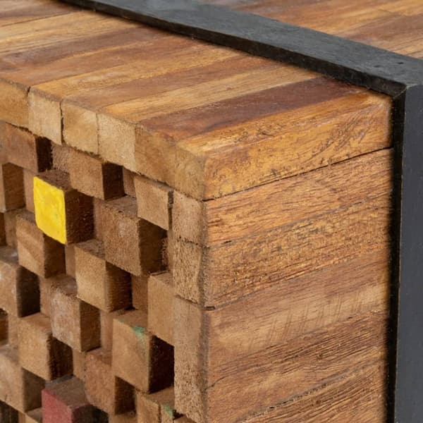 Tv-bänk 110x30x32,5 cm massiv teak