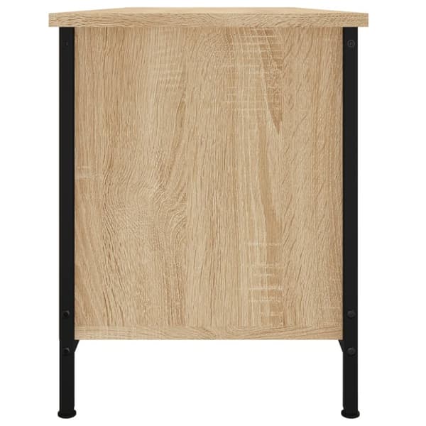 Tv-bänk med dörrar sonoma-ek 102x35x45 cm konstruerat trä