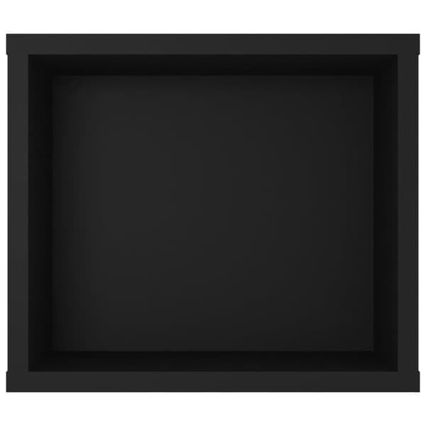 Väggmonterad tv-bänk svart 100x30x26,5 cm konstruerat trä