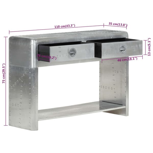 Aviator senkki 110x35x75 cm metalli