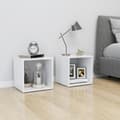 Miniatyrbillede 8 af 10: tv-bord 37x35x37 cm konstrueret træ hvid