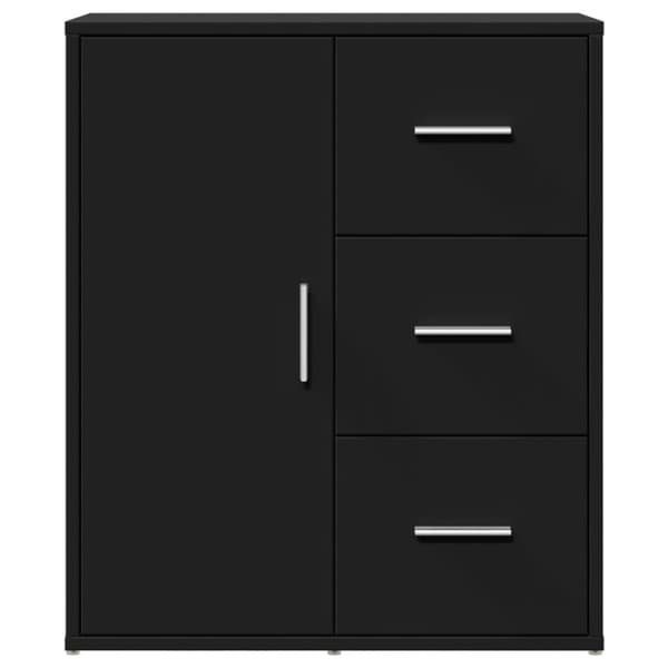 Skänk svart 60x31x70 cm konstruerat trä