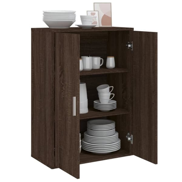 skænk 60x31x84 cm konstrueret træ brun egetræsfarve
