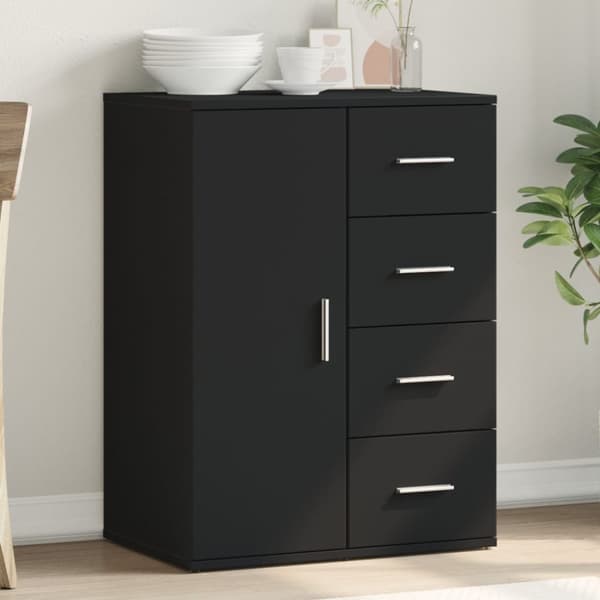 skab 59x39x80 cm konstrueret træ sort