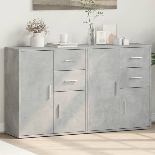 Senkit 2 kpl betoninharmaa 60x31x70 cm tekninen puu