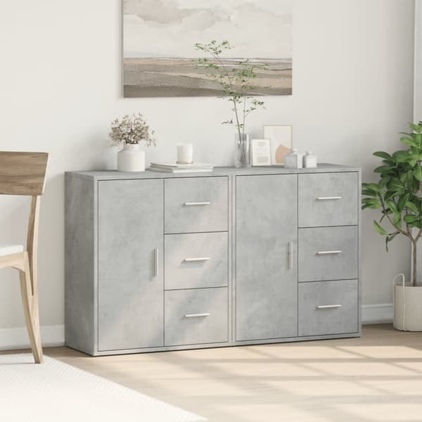 Senkit 2 kpl betoninharmaa 60x31x70 cm tekninen puu