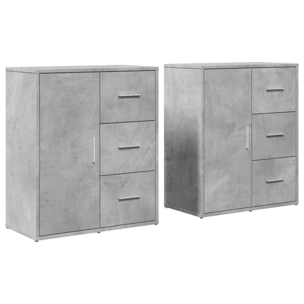 Senkit 2 kpl betoninharmaa 60x31x70 cm tekninen puu