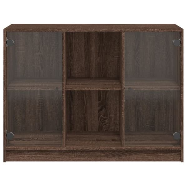 skænk 102x37x75,5 cm konstrueret træ brun egetræsfarve