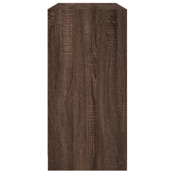 skænk 102x37x75,5 cm konstrueret træ brun egetræsfarve