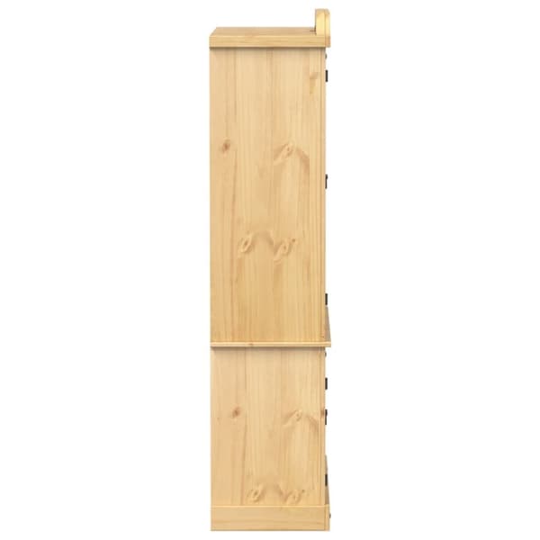 glasskab Corona 103,5x42x180 cm massivt fyrretræ