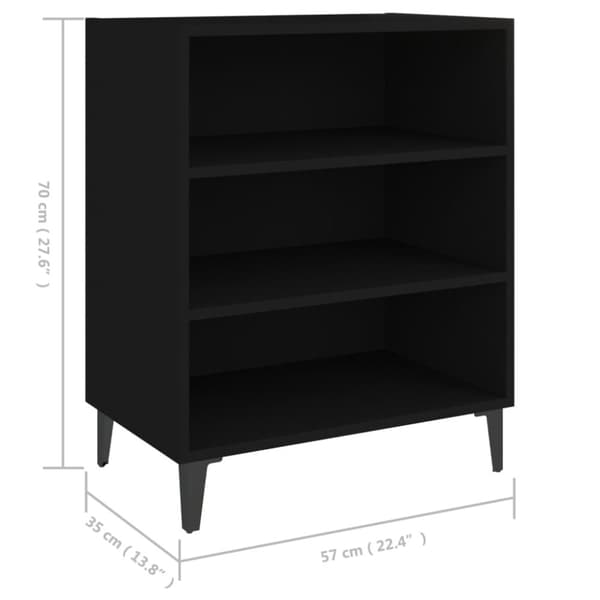 skænk 57x35x70 cm spånplade sort