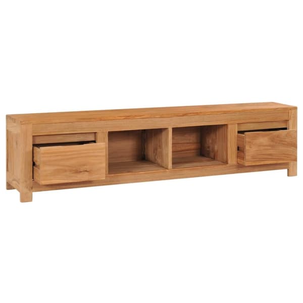 tv-bord 135x30x35 cm massivt teaktræ