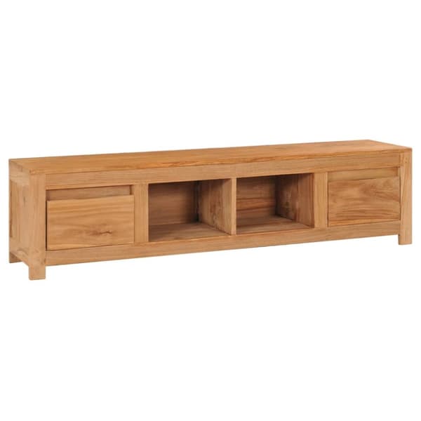 tv-bord 135x30x35 cm massivt teaktræ
