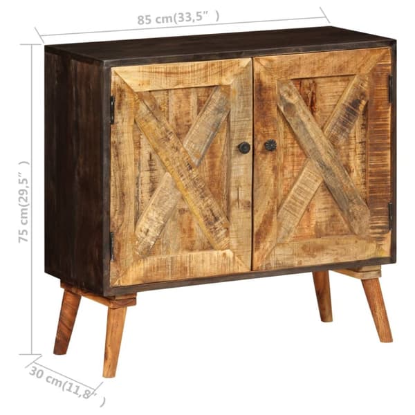 Skänk massivt mangoträ 85x30x75 cm