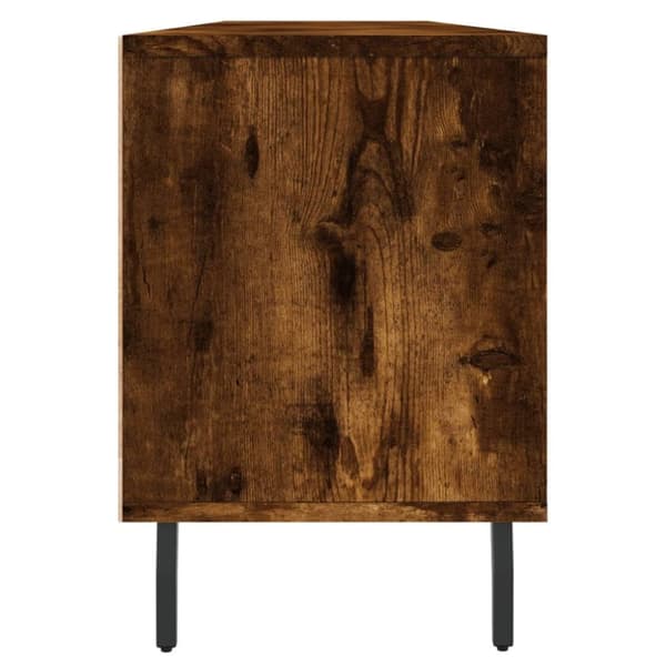 Tv-bänk rökfärgad ek 150x30x44,5 cm konstruerat trä