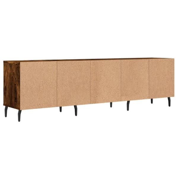 Tv-bänk rökfärgad ek 150x30x44,5 cm konstruerat trä