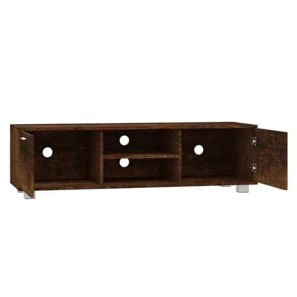 tv-bord 140x40,5x35 cm konstrueret træ røget egetræ