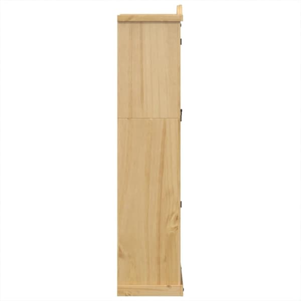 Vitrinskåp med glasdörrar Corona 99x43x187 cm massiv furu