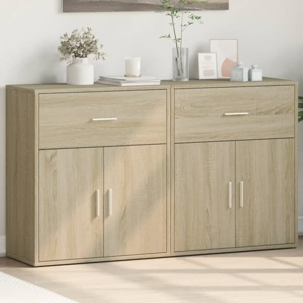 Senkit 2 kpl Sonoma-tammi 60x31x70 cm tekninen puu