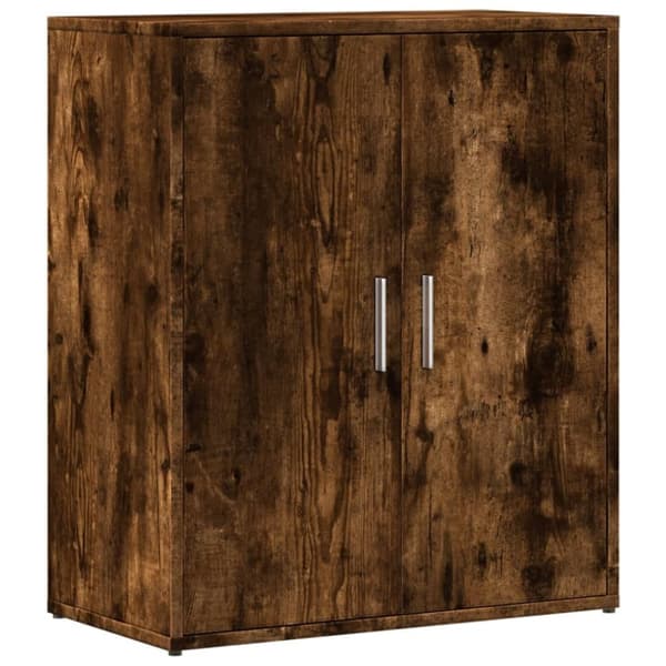 Skänkar 2 st rökfärgad ek 60x31x70 cm konstruerat trä