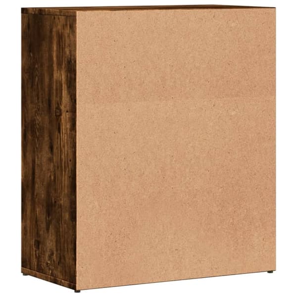 Skänkar 2 st rökfärgad ek 60x31x70 cm konstruerat trä