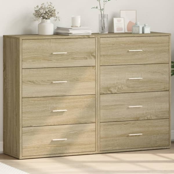 Senkit 2 kpl Sonoma-tammi 60x31x84 cm tekninen puu