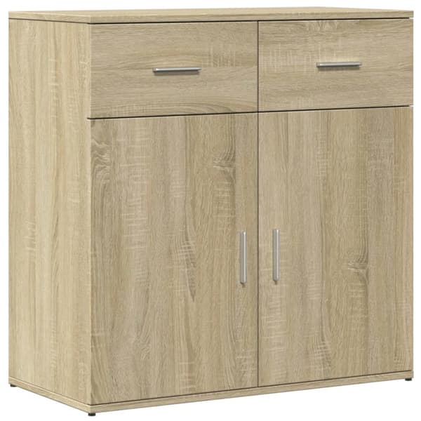 Skänkar 2 st sonoma-ek 79x38x80 cm konstruerat trä