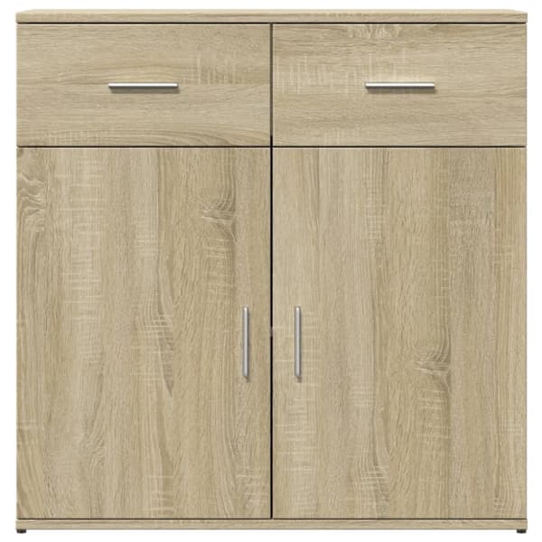 Skänkar 2 st sonoma-ek 79x38x80 cm konstruerat trä