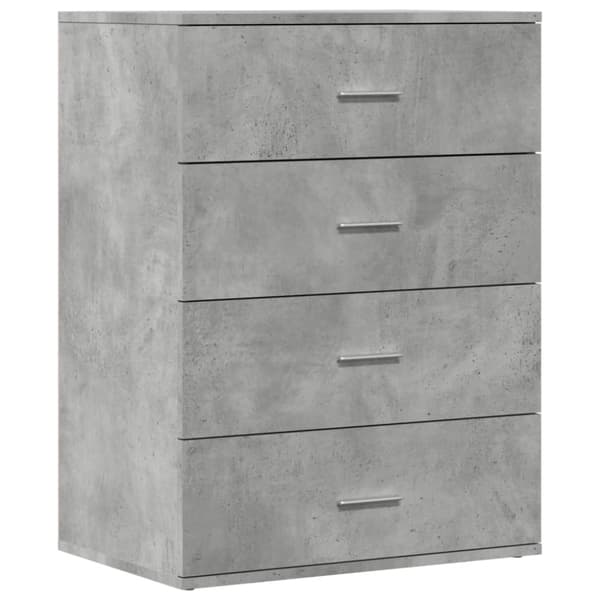 kommoder 2 stk. 60x39x80 cm konstrueret træ betongrå