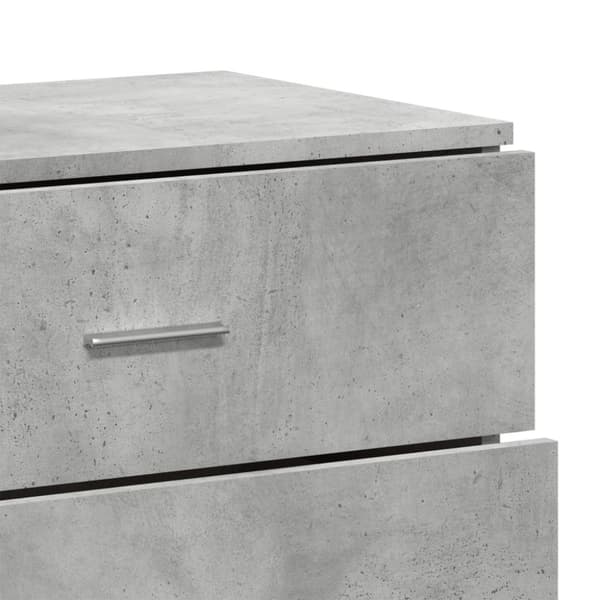 kommoder 2 stk. 60x39x80 cm konstrueret træ betongrå