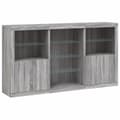 Pikkukuva 3 / 10: Senkki LED-valoilla harmaa Sonoma 181,5x37x100 cm