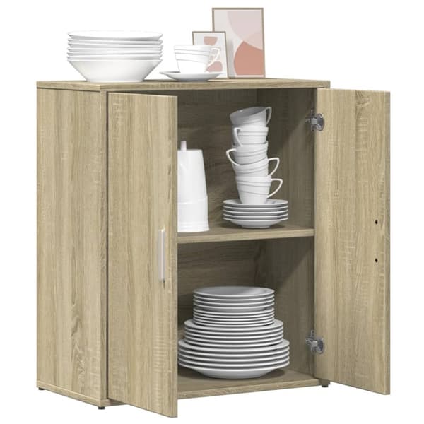 Skänk sonoma-ek 60x31x70 cm konstruerat trä