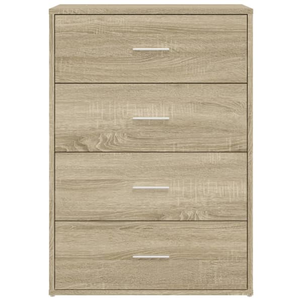 skab 60x31x84 cm konstrueret træ røget egetræsfarve