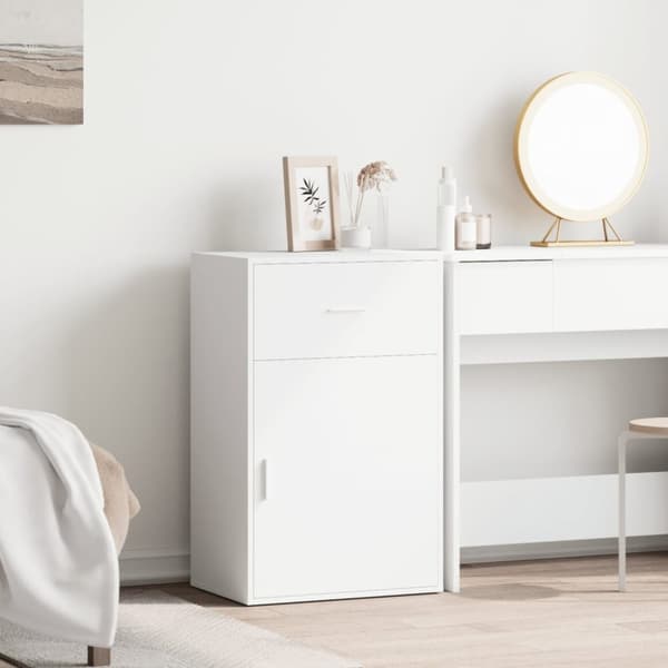 opbevaringsskab 56,5x39x90 cm konstrueret træ hvid