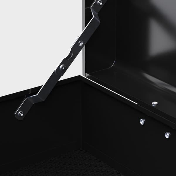 Rootz Tool Box - Låsbar förvaring - 3 lådor Organizer - Slitstarkt stål - Effektiv verktygshantering - 60cm x 26cm x 34cm - Röd+svart