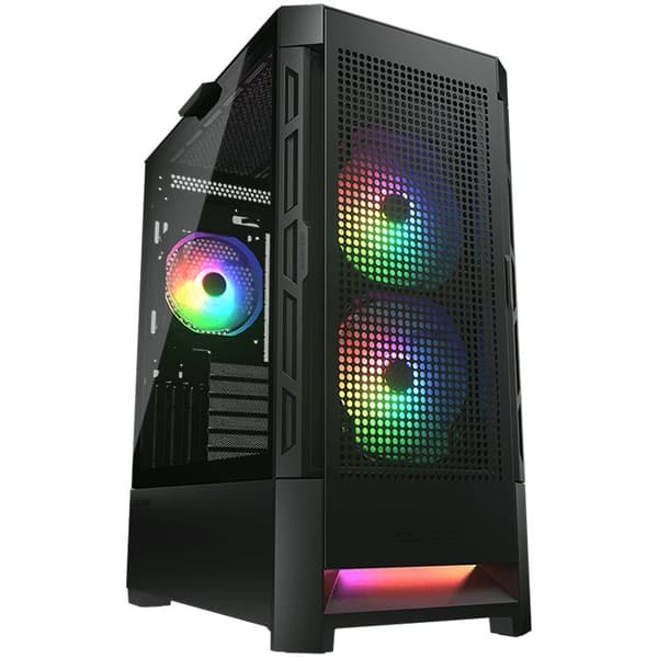 COUGAR AIRFACE RGB PC Case, Mid Tower, Black Sort