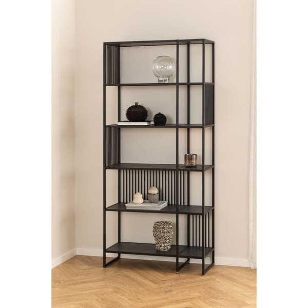 Strington reol 5 hylder sort.