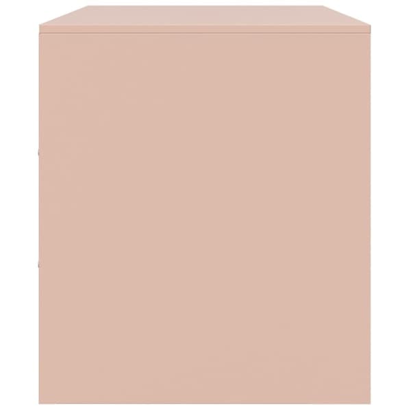 tv-bord 99x39x44 cm stål lyserød