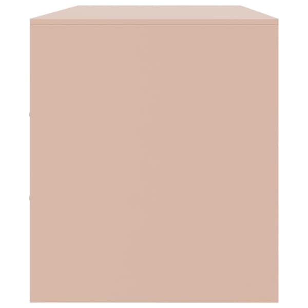 tv-bord 99x39x44 cm stål lyserød