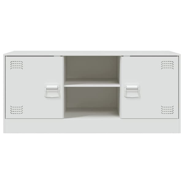 TV-skåp vit 99x39x44 cm stål