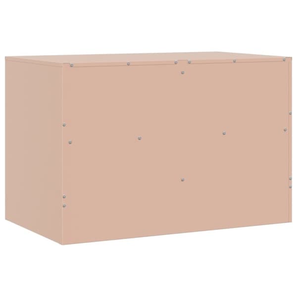 tv-bord 67x39x44 cm stål lyserød
