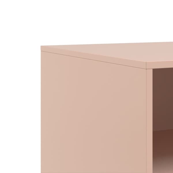 tv-bord 67x39x44 cm stål lyserød