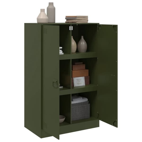 skab 67x39x107 cm stål olivengrøn