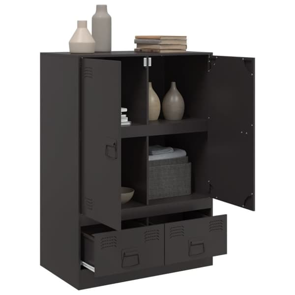 skab 67x39x95 cm stål sort