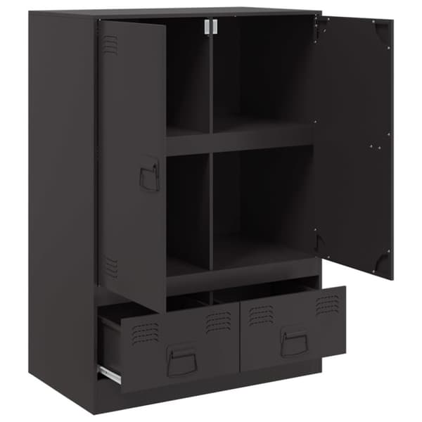 skab 67x39x95 cm stål sort