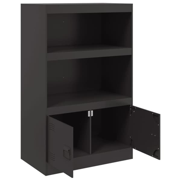 Senkki musta 67x39x107 cm teräs