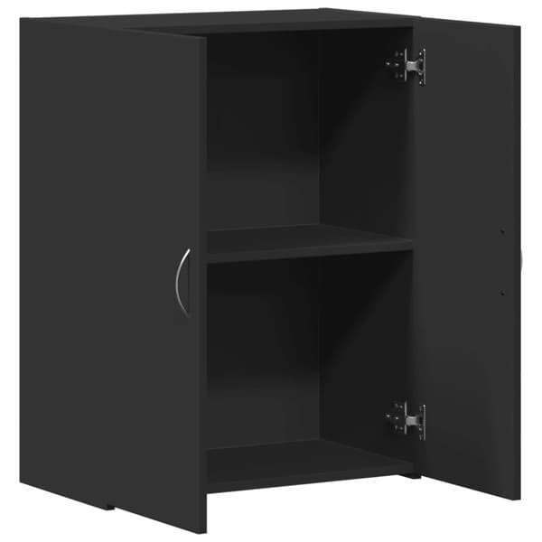 Dokumentskåp svart 60x32x77,5 cm konstruerat trä