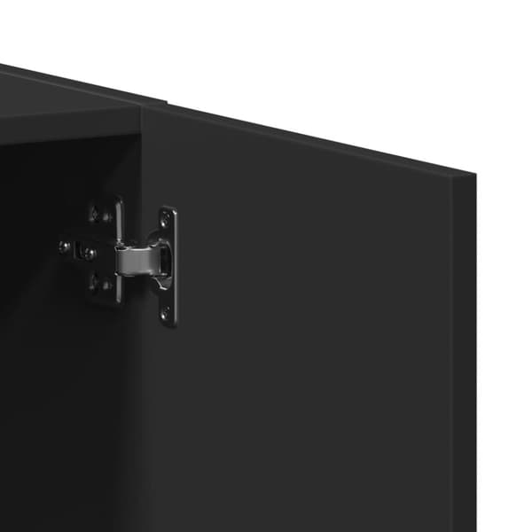 Dokumentskåp svart 60x32x77,5 cm konstruerat trä