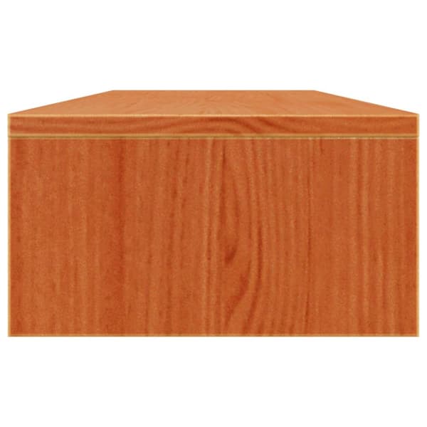 Skärmställ vaxbrun 100x24x13 cm massiv furu